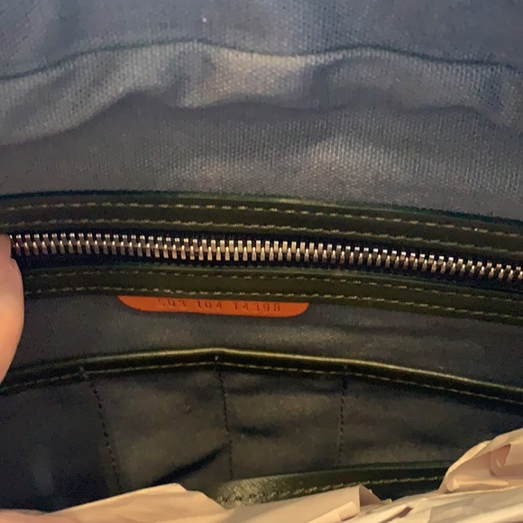 Shinola Top Zip Spruce Dark Green Leather Top Zip Messenger Bag - Picture 9 of 10